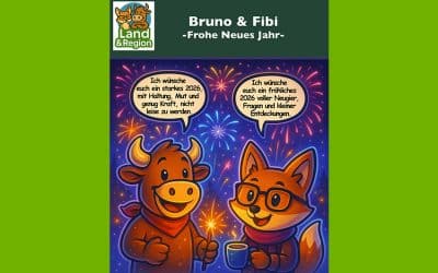 Bruno und Fibi wünschen ein gutes 2026