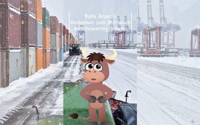 Bulle Bruno über den Maschinenring Stade